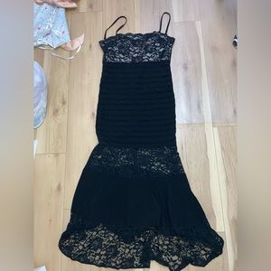 Lace Bandage Floor Length Dress
